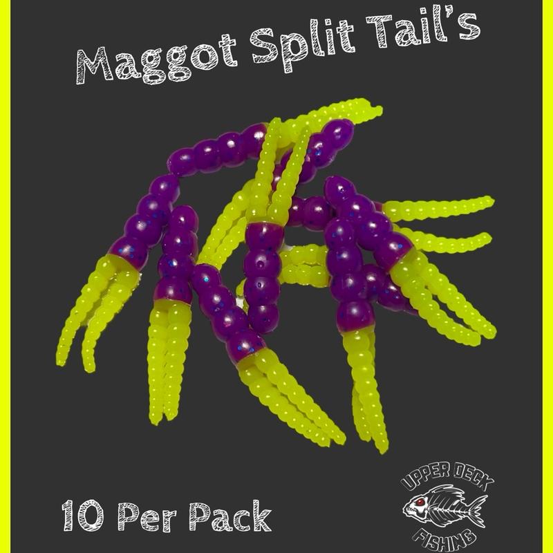 Maggot Split Tail Pan Fish Series - 1-1 2 Inch