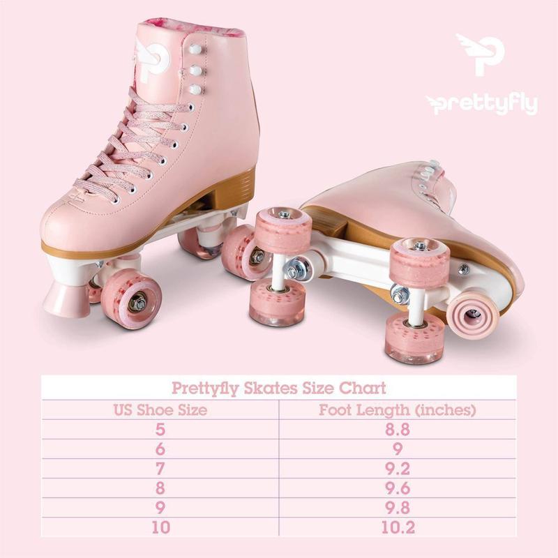 Prettyfly Womens' Retro Quad Skates  Vegan Leather - Pink 5