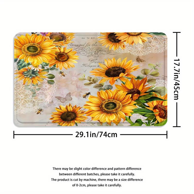 New style 4pcs Modern Sunflower Shower Curtain Set - Water-Resistant, Polyester, Unlined, Knit Woven, with 12 Hooks, 3-Piece Bathroom Decoration Set Including Toilet Floor Mat for a Vibrant and Artsy Home