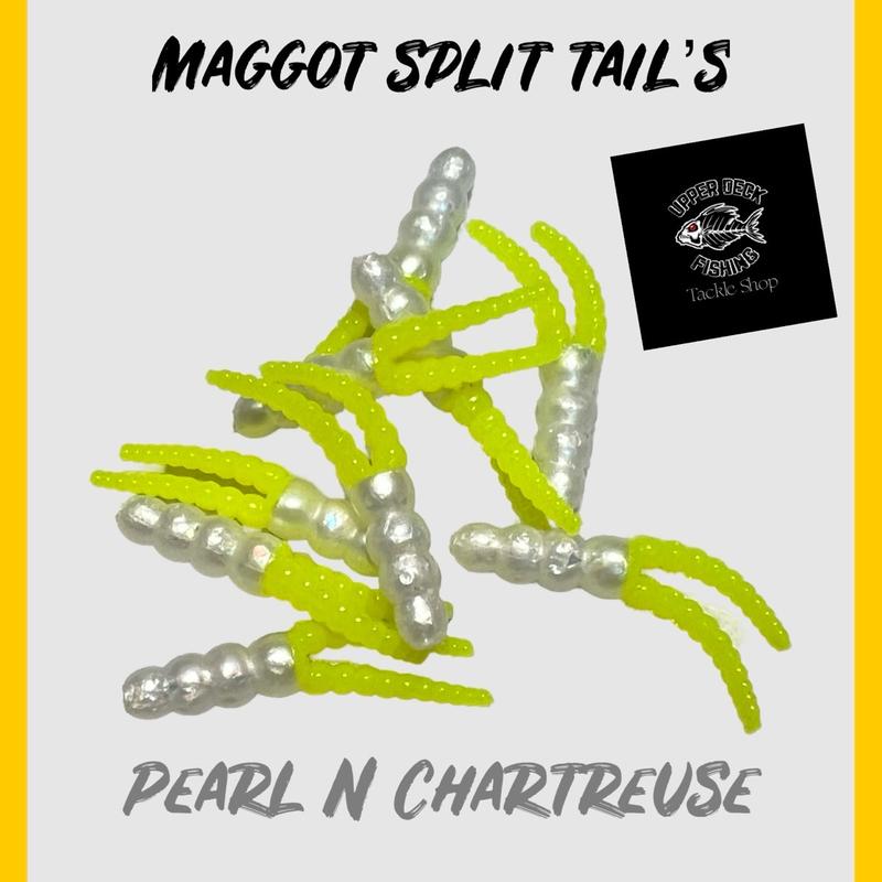 Maggot Split Tail Pan Fish Series - 1-1 2 Inch