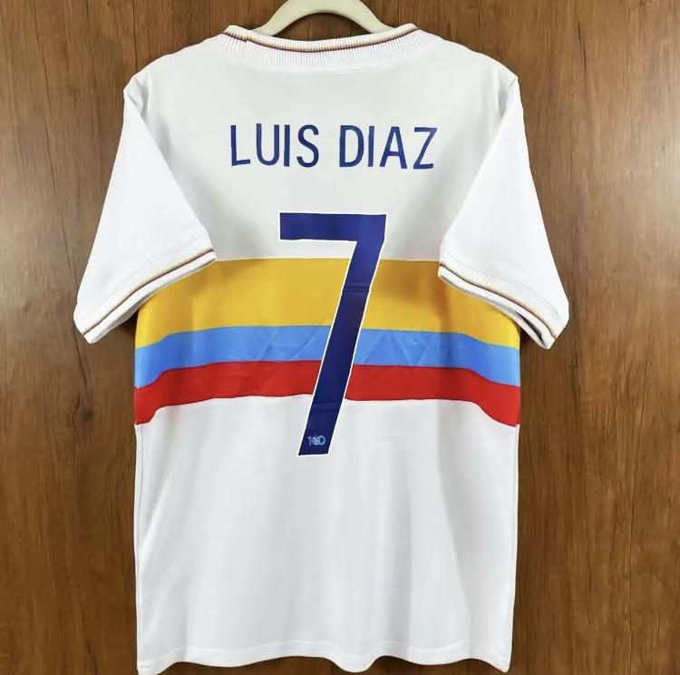 24-25 Colombia Soccer Football Jersey Short Sleeves Player Version No.7 No.10 No.6