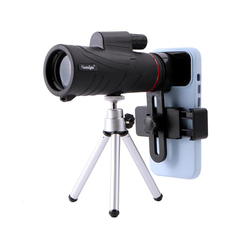 New-40X60 High-Power HD Monocular Telescope with Phone Clip - Crystal-Clear Bak-4 Prism and FMC Lens for Bird Watching, Hunting, Camping, Hiking, and Outdoor Adventures - Durable Plastic Construction and Lightweight Design