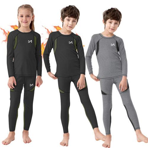 MEETWEE Winter Kids Warm Thermal Underwear Set Sport Long John Base Bottom Long Sleeve Top+Bottom long sleeve clothing