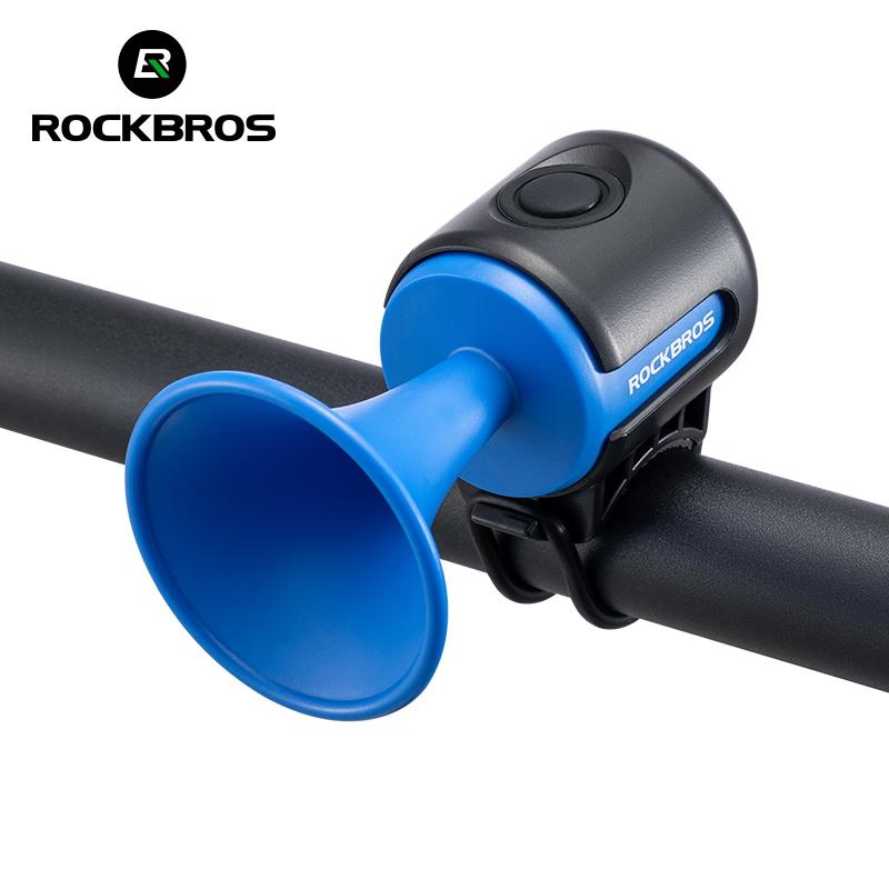 ROCKBROS Electric Bike Horn 120dB Adults Kids Bike Horn Alarm IPX4 Waterproof Electronic Bicycle Horns for Handlebars Ebike Scooter Horn