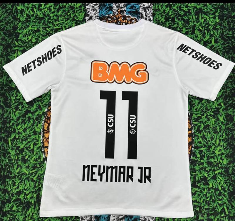 Soccer Jersey Fans Version Home kit Neymar  11 White Short Sleeves jersey for summer