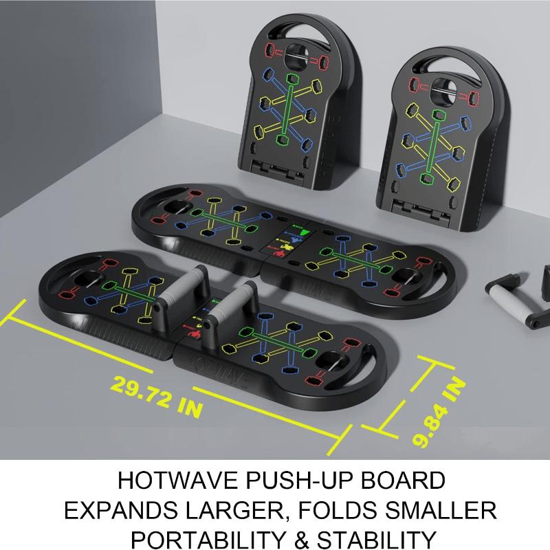 Push-up Board, Home Gym, Portable Exercise Equipment, Pilates Rod and 20 Pieces of Fitness Equipment Accessories (Including Resistance Band and Abdominal Wheel), Perform a Full-Body Exercise at Home