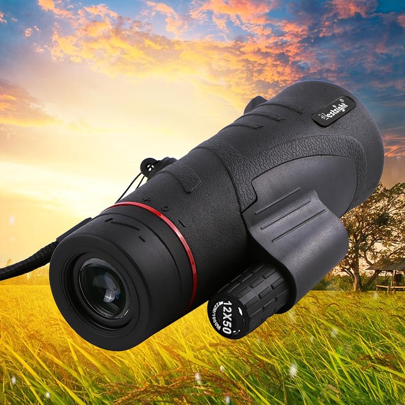 New-40X60 High-Power HD Monocular Telescope with Phone Clip - Crystal-Clear Bak-4 Prism and FMC Lens for Bird Watching, Hunting, Camping, Hiking, and Outdoor Adventures - Durable Plastic Construction and Lightweight Design