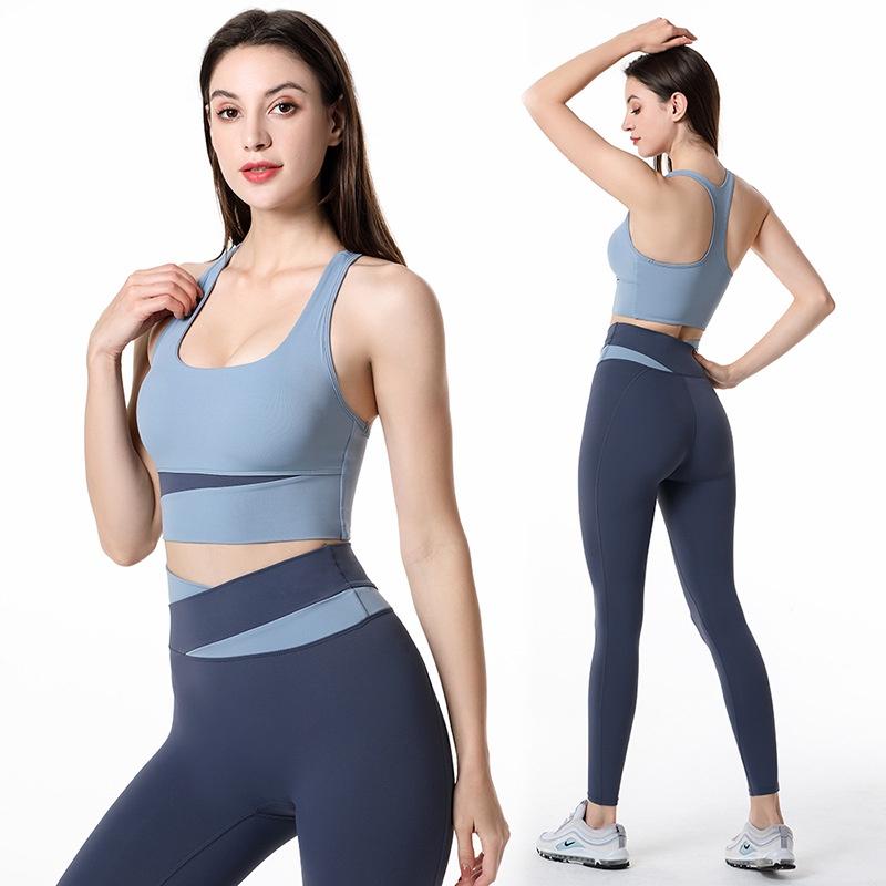 Premium Women's Gym & Yoga Pickle Ball Outfit Set - Black Blue Caramel - S, M, L, XL - Spandex Material