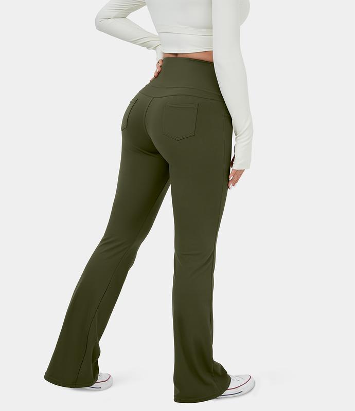 Halara High Waisted Back Pocket Flare Yoga Leggings