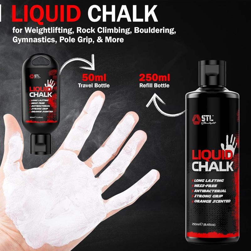 Liquid Chalk - Weightlifting, Gym, Rock Climbing,  Bouldering, Gymnastics,Calisthenics Pole Grip,  Grip Chalk Climbing Chalk for Dry Hands