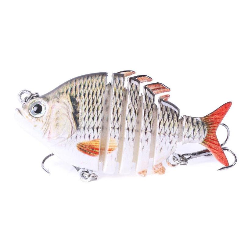 Artificial Fishing Lure, Multi Jointed Swimbait with Hook, Lifelike Fishing Lure, Fishing Tackle, Outdoor Fishing Accessories, Swimbait Lifelike Hard Bait, Outdoor Fishing Equipment for Men