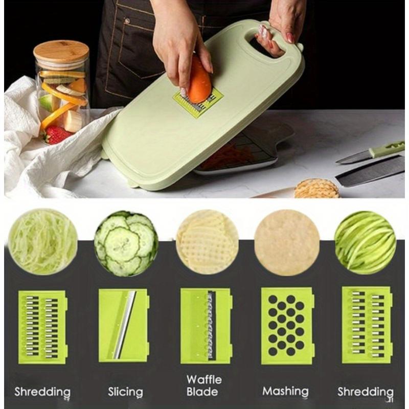 9-in-1 Foldable Camping Cutting Board Food Storage Basket Multi Functional Kitchen Space Saving Folding Design Durable and Safe Suitable for Campers