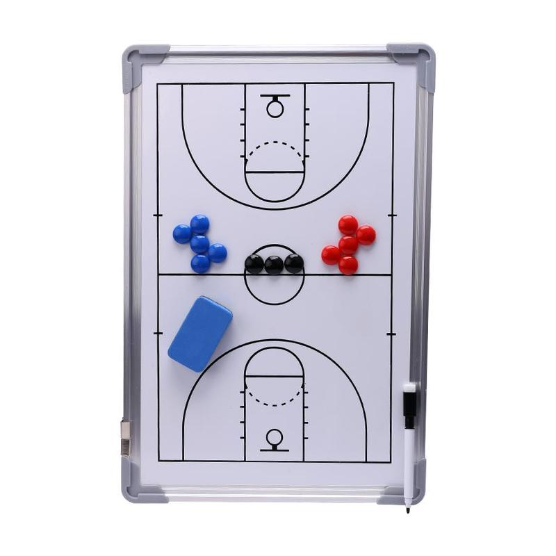 Basketball Tactical Board, Aluminum Alloy Basketball Tactical Board with Pen, Basketball Training Equipment for Coach, Sports & Outdoor Accessories