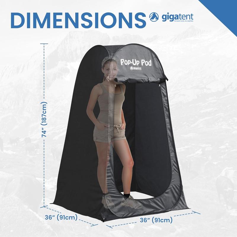 GigaTent Pop Up Pod Changing Room Privacy Tent – Instant Portable Outdoor Shower Tent, Camp Toilet, Rain Shelter for Camping & Beach – Lightweight & Sturdy, Easy Set Up, Foldable - with Carry Bag