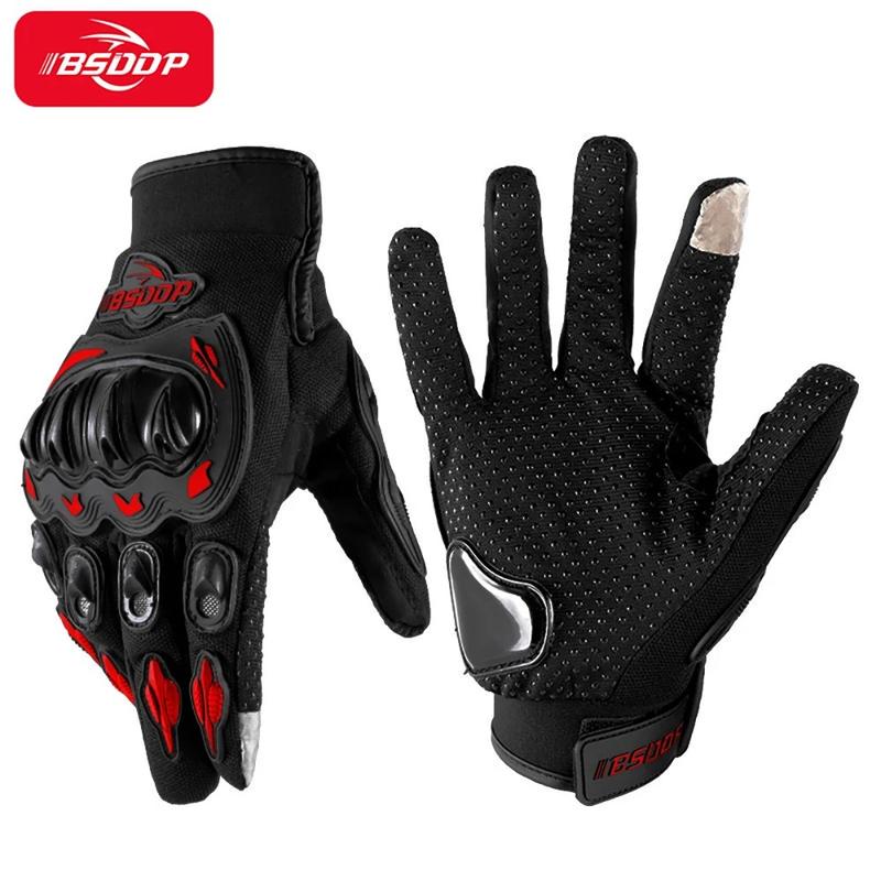 Motorcycle Gloves |  Racing Riding Glove Cycling Riding Men Anti-drop Four-season Breathable Full Finger Knight Touch Screen Gloves motorcycle glove