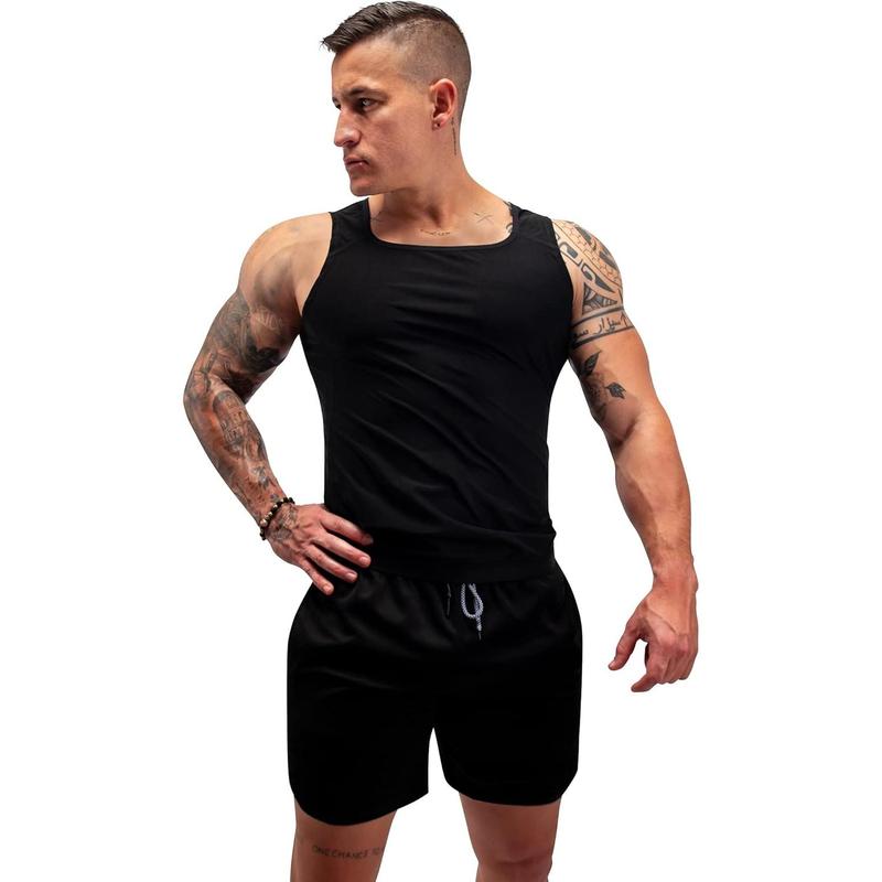 Men's Sauna Vest Workout  Tank Top  Trainer for Men Compression  Enhancing Vest