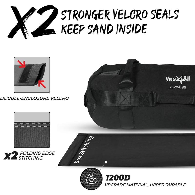 Yes4All Sandbags For Working Out, Adjustable Sand Bags For Weight Training With Handles, Multiple Colors & Sizes 5-200Lbs