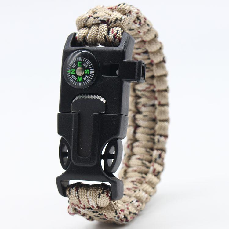 Paracord Bracelet Survival Bracelet Multifunctional Five-in-One Multifunctional Outdoor Umbrella Rope Camping Adventure Seven-Core Lifeline