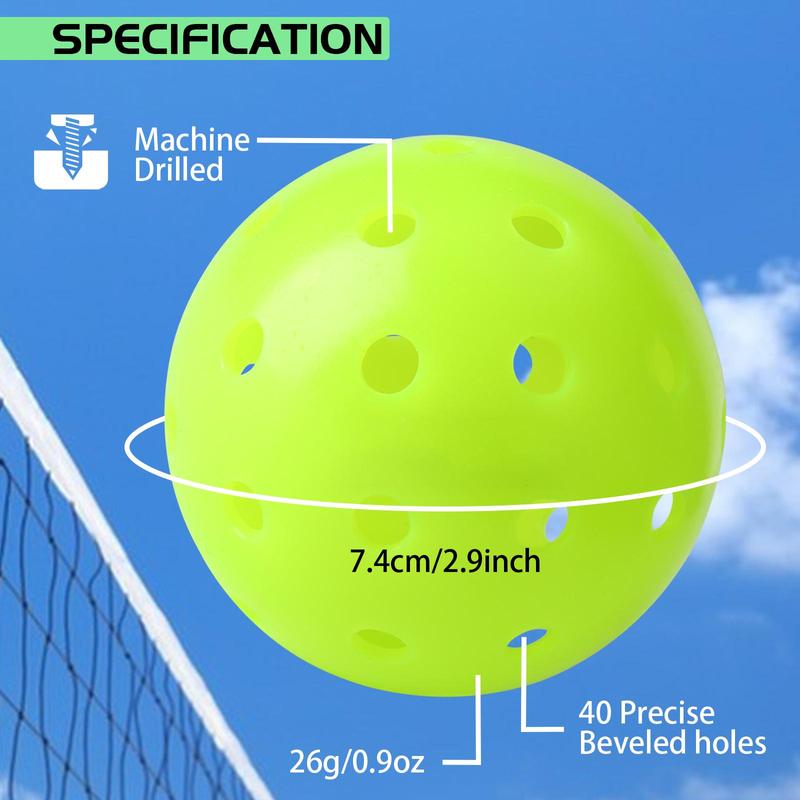 Pickleball Ball, 3 6pcs Flexible Professional Game Pickleball, High-rebound Pickleball Ball, Ball Sports Equipment for Indoor Outdoor