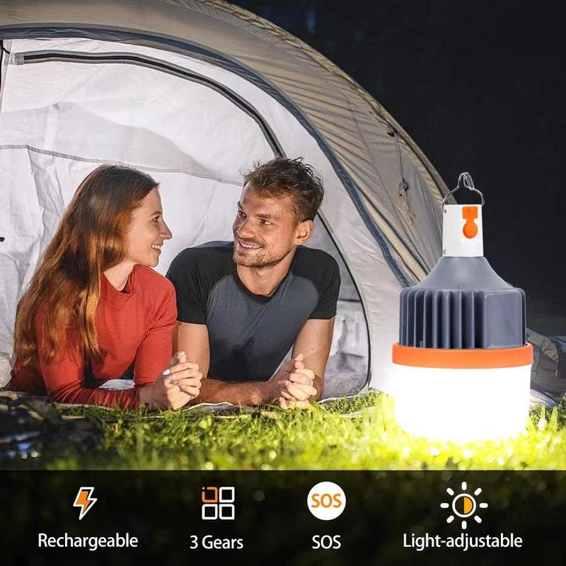 Camping Light, USB Rechargeable Hanging Light with 3-level Light Adjustment, Small Size Light for Outdoor Camping Garden Tent, Camping Essentials