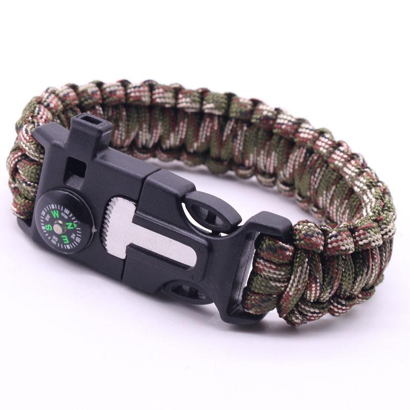 Paracord Bracelet Survival Bracelet Multifunctional Five-in-One Multifunctional Outdoor Umbrella Rope Camping Adventure Seven-Core Lifeline