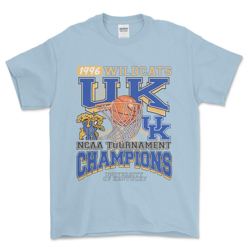 1996 NCAA Championship Kentucky Wildcats T-Shirt, graphic vintage sports tees for men