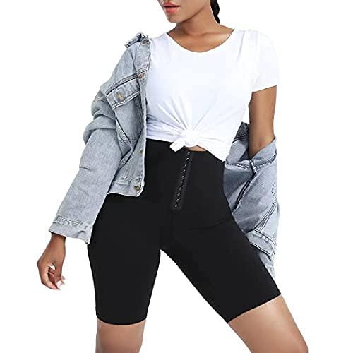 Soo slick High Waisted Shorts Tummy Control , waist trainer shorts Black Slim-fitting