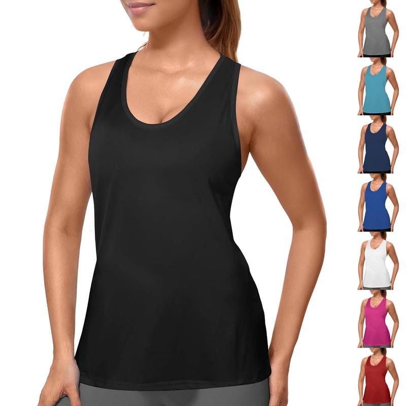 Tank Top for Women 2024, Workout Tank Tops Woman, Long Athletic Racerback Tank Tops for Women, Compression Sleeveless Shirts