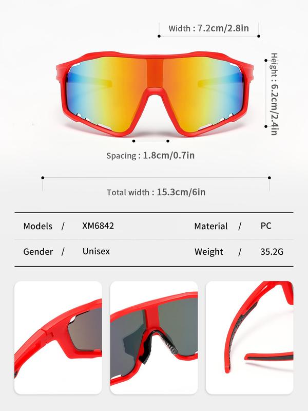 Unisex's Summer Sporty Large Frame Sports Eyewear, Trendy Non-slip Sports Eyewear, Fashionable Eyewear for Outdoor Sports