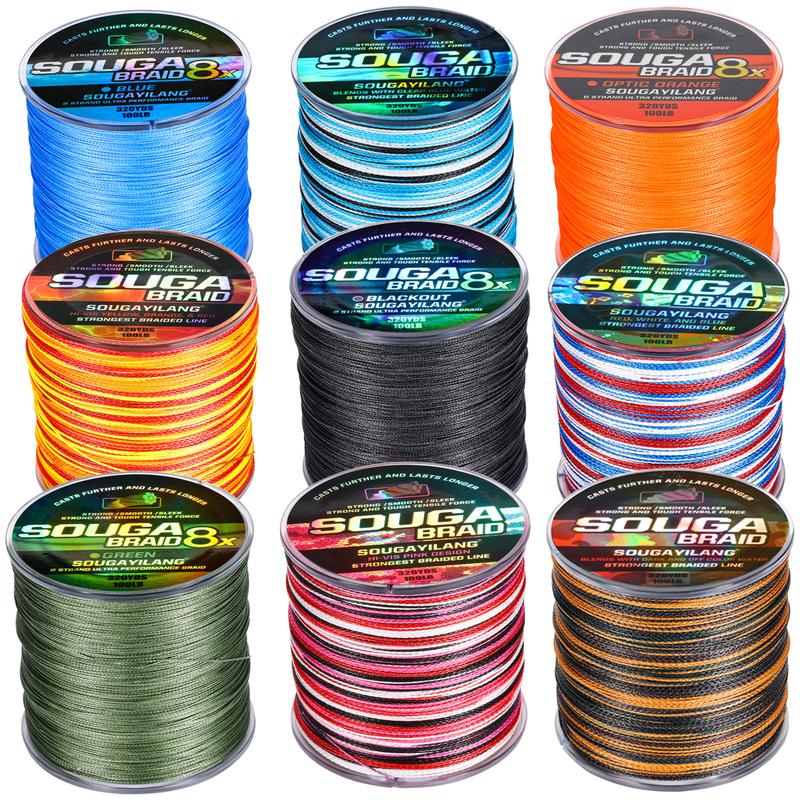 Sougayilang Fishing Line, 320 yards - Abrasion Resistant Braided Lines – Incredible Superline – Zero Stretch – Smaller Diameter – A Must-Have!