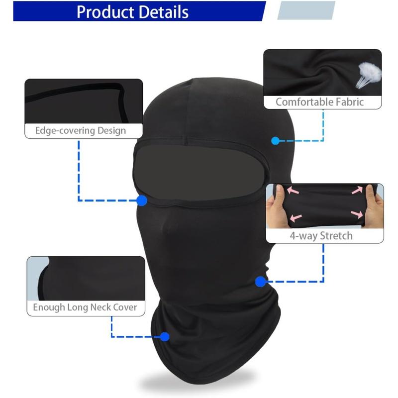 Balaclava Face Mask, Cooling Summer Lightweight Skull Neck Gaiter, Motorcycle Ski Scarf Hat Liner for Men Women