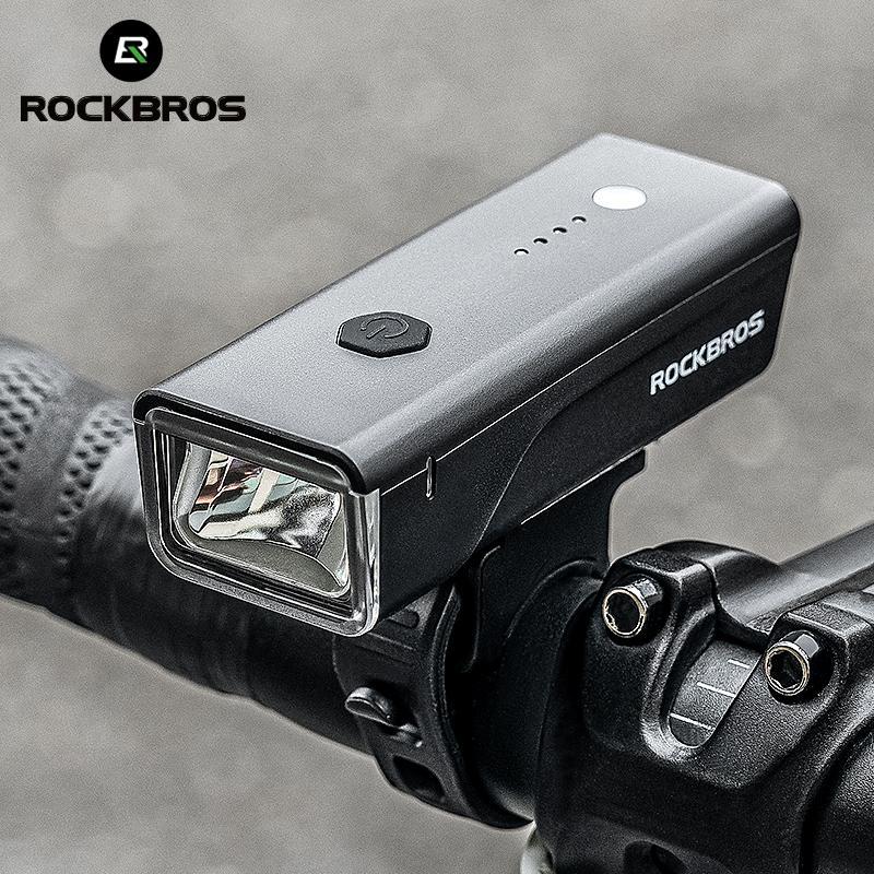 ROCKBROS Bike Light 260 Lumen IPX4 Waterproof Front Light 1500mAh Intelligent Light Sensing Bicycle Accessories