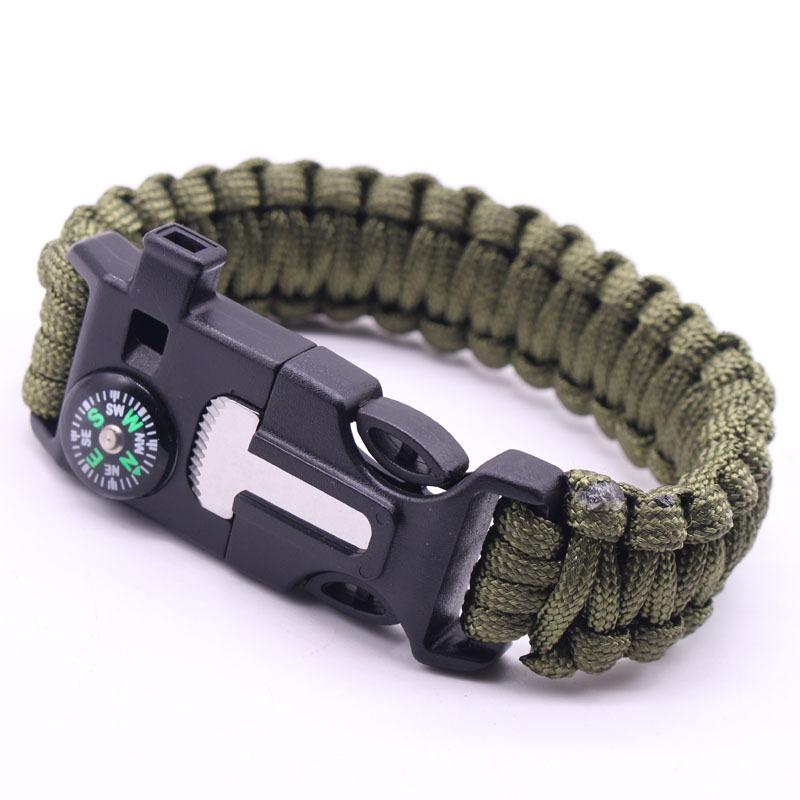 Paracord Bracelet Survival Bracelet Multifunctional Five-in-One Multifunctional Outdoor Umbrella Rope Camping Adventure Seven-Core Lifeline