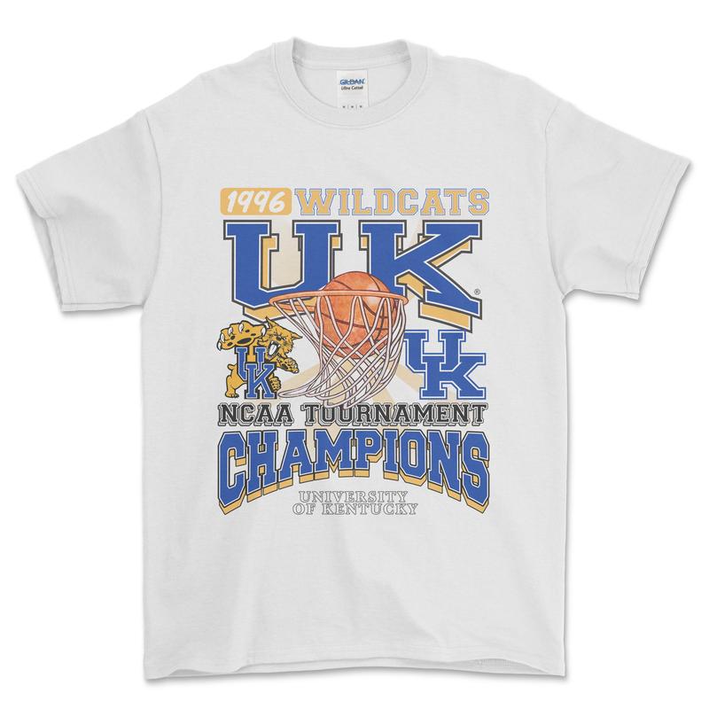 1996 NCAA Championship Kentucky Wildcats T-Shirt, graphic vintage sports tees for men