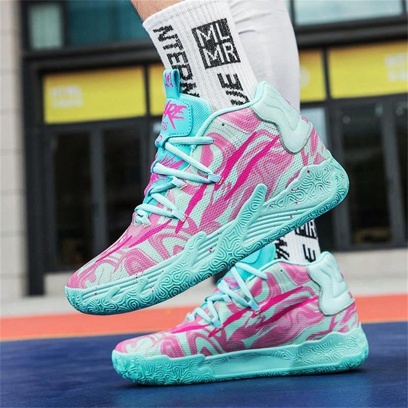 Men Basketball Shoes High Top Non Slip Womens Basketball Sneakers Comfortable Fashion Athletic Training Sport Shoes