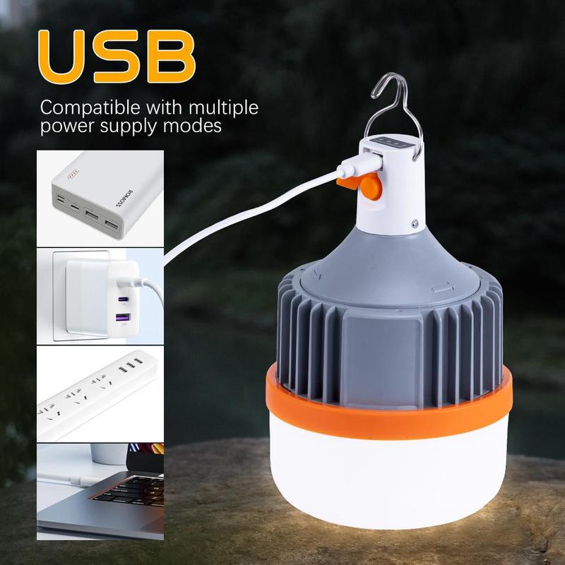 Camping Light, USB Rechargeable Hanging Light with 3-level Light Adjustment, Small Size Light for Outdoor Camping Garden Tent, Camping Essentials