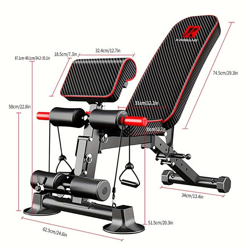 Robust Home Gym Weight Bench - Adjustable & Foldable for Full-Body Workouts - Versatile Incline, Flat & Decline Positions - Space-Saving Design for Seamless Fitness Experience