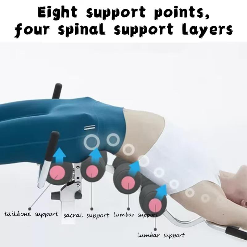 Lumbar spine reliever traction stretching lumbar back spine kyphosis yoga open back stretching home equipment