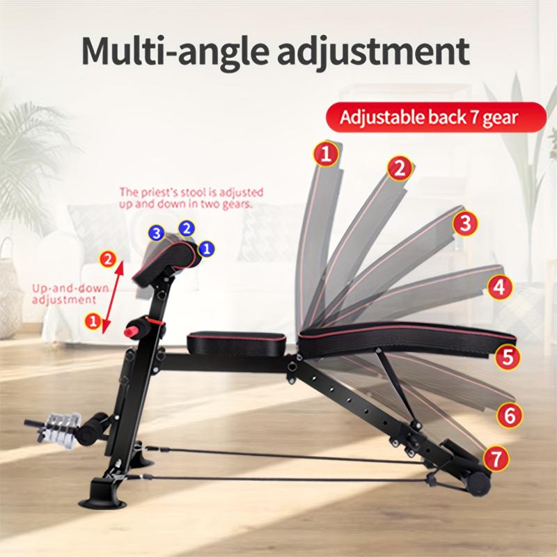 Robust Home Gym Weight Bench - Adjustable & Foldable for Full-Body Workouts - Versatile Incline, Flat & Decline Positions - Space-Saving Design for Seamless Fitness Experience