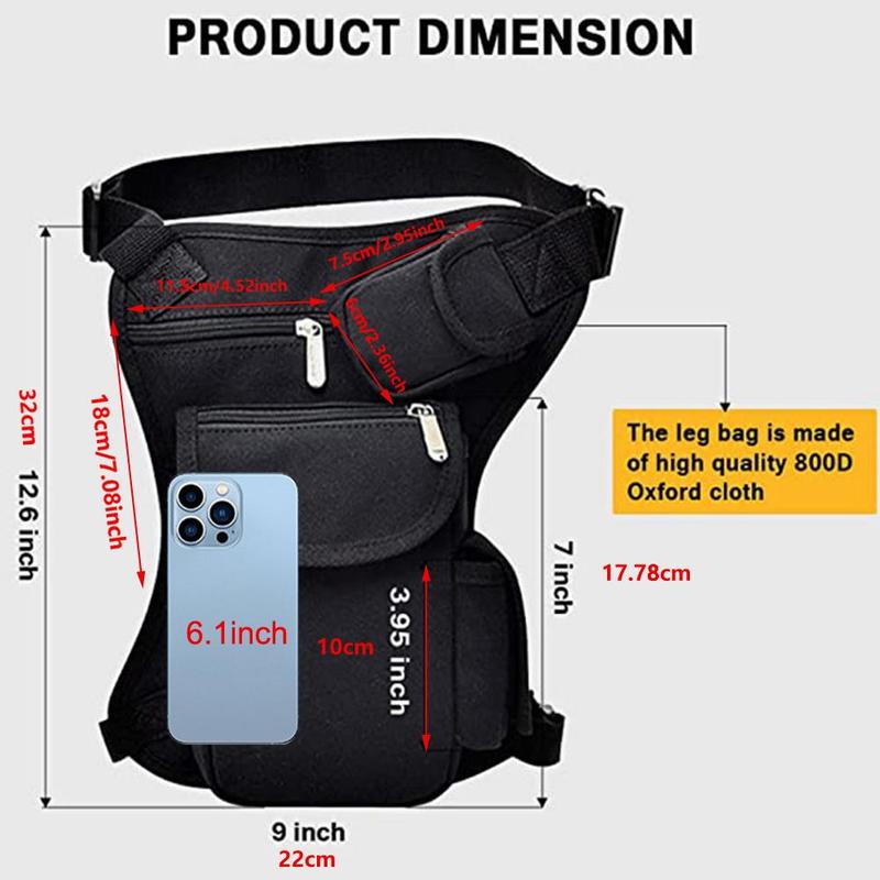 Outdoor Tactical Multifunctional Leg & Waist Bag, Adjustable Zipper Sports Fanny Pack for Outdoor Cycling Hiking, Unisex Sports Bag