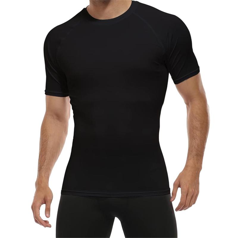 Men's Compression Shirt Short Sleeve Athletic Baselayer Sports T Shirts Workout Tops for Men