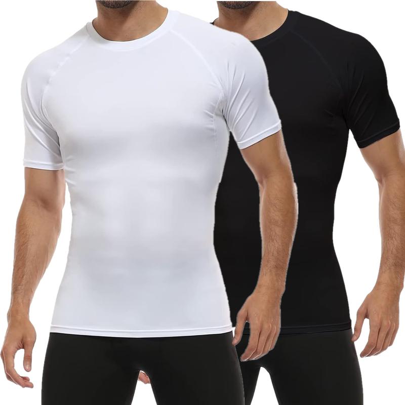 Men's Compression Shirt Short Sleeve Athletic Baselayer Sports T Shirts Workout Tops for Men