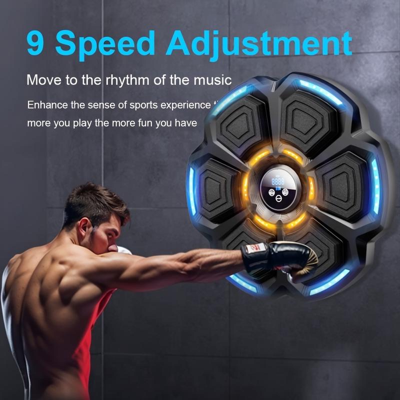 Smart Music Boxing Machine, with LED Electronic Wall-Mounted Wireless Training Machine, Adult Electronic Boxing Machine, Exercise Muscles, Home Entertainment Fitness Equipment, Equipped with Two Pairs of High Quality Boxing Glove, Durable, Easy to Install