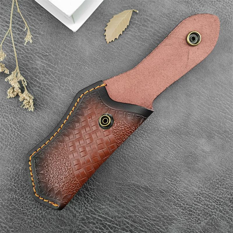 Cowhide Foldable Knife Holster, Portable Knife Storage Holster, Outdoor Foldable Knife Sheath, Sports & Outdoor Accessories