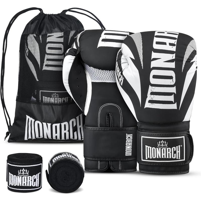 Boxing Gloves Men Women with Hand Wraps for Boxing, Muay thai, kickboxing, Punching Bag Workout traing and Sparing Gear Complete Boxing Kit, Size 8-16 OZ