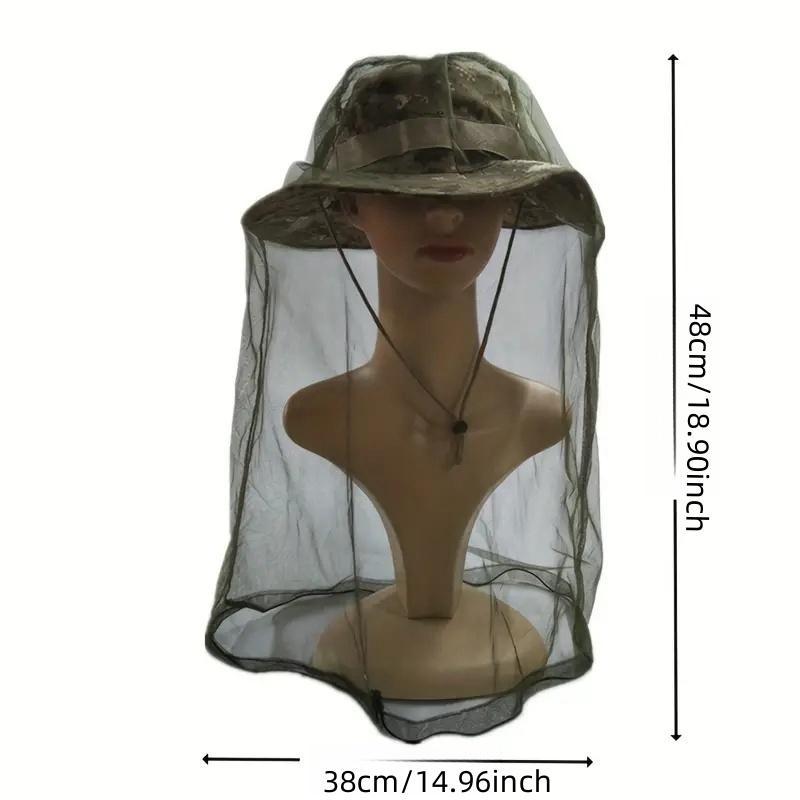 Outdoor Insect-proof Hat, 1 Count Breathable Mesh Hat with Wide Brim, Insect-proof Hat for Camping, Hiking, Fishing, Travel, Outdoor Sports