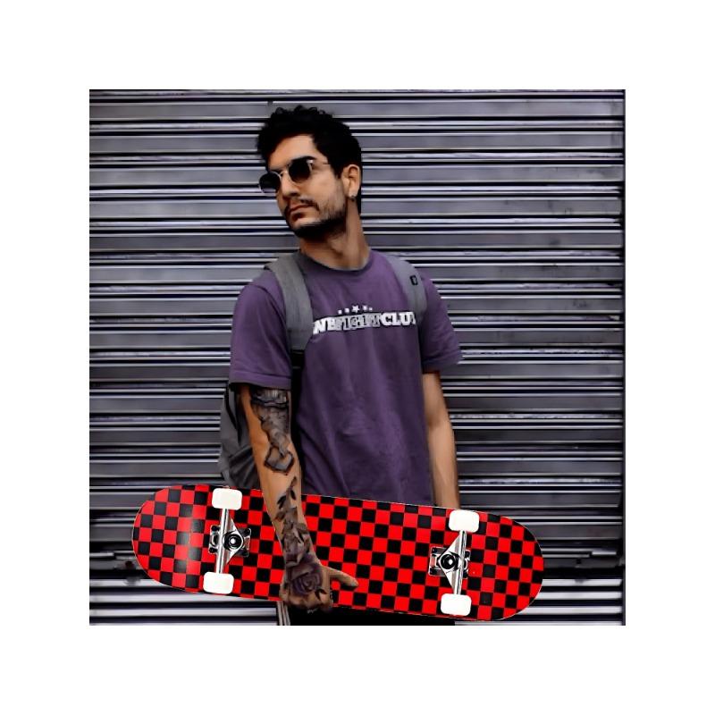 Skateboarding Is Suitable For Beginners, Adults, Teenagers, Girls, And Boys. It Is A 31 Inch Professional Complete Skateboard With 7 Layers Of Canadian Maple Double Kick Concave Long Board