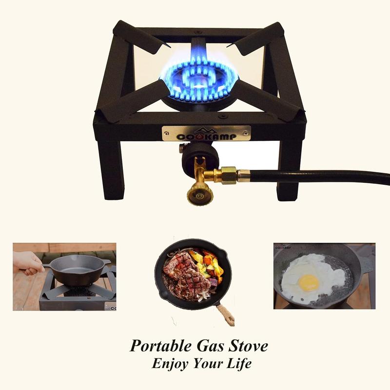 SA1200 Propane Single Burner Camp Stove with CSA Listed Regulator and 4ft Hose