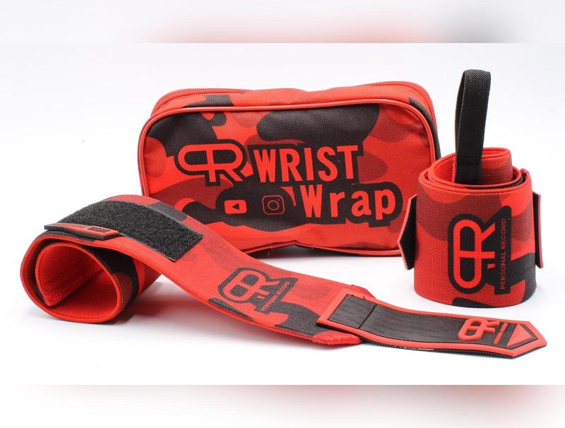 Personal Record Heavy Duty Premium Wrist Wraps - PR901 - Red Camo