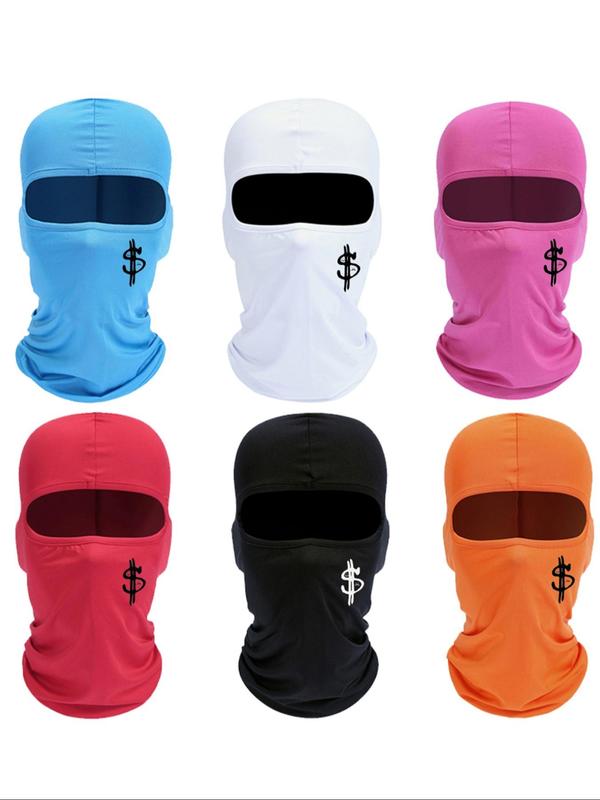 2 in 1 Dollar Sign Print Balaclava Face Mask, Breathable Sun Protection Face Cover, Outdoor Sports Cycling Face Mask for Men & Women